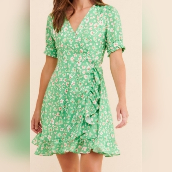 Free People Kourt Rhoda Floral Mini Dress - Picture 1 of 13